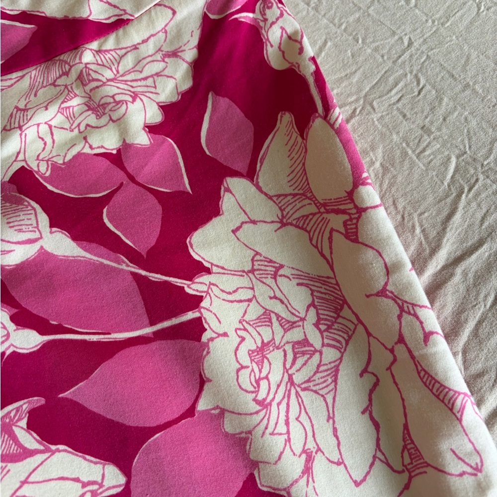 Trina Turk Floral Pink Wide-Leg Pants - Picture 9 of 11